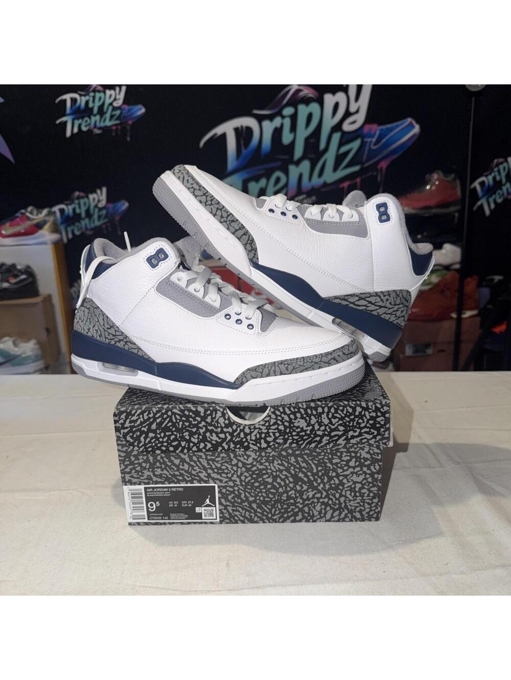 Jordan 3 Midnight Navy - Size 9.5 Mens - Authentic